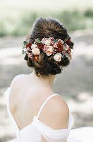 Romantic Savannah Restaurant Wedding Ruffled Romantic Wedding Hair Romantic Bridal Hair Flower Crown Hairstyle