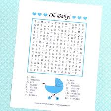 Download This Free Printable Baby Word Search For Your Next Baby Shower Free Baby Shower Games Printable Baby Shower Games Baby Shower Printables