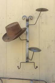 Hat Rack Hangs On The Wall Arms Swivel And Is Hand Forged Etsy In 2020 Hat Rack Diy Hat Rack Wall Hats