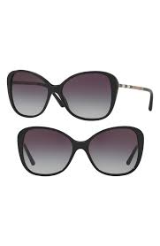 Shop Burberry Black Women S 57mm Butterfly Sunglasses