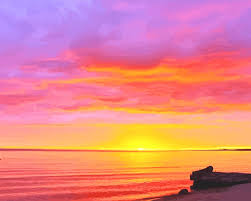 In this acrylic painting tutorial, i wanted to show how to paint a simple and cute ocean sunset scene. Orange Pink Sunrise Beach Landscapes Paint By Number Numpaint Paint By Numbers