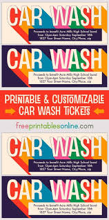 Printable Car Wash Tickets Free Printables Online Car Wash Car Wash Fundraiser Car Wash Coupons