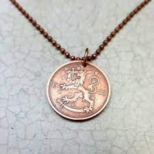 Finland Jewelry Antique Lion Coin Necklace Lion Necklace Etsy Antique Jewelry Coin Necklace Antique Coin Necklace