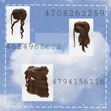 Black wavy hair and bun. Brown Roblox Hair Codes For Bloxburg Boys Cute766