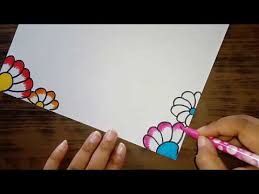 flower decoration design paper border design chart paper