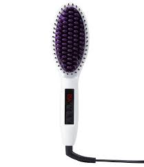 Hair straightening is a hair styling technique used since the 1890s involving the flattening and straightening of hair in order to give it a smooth, streamlined, and sleek appearance. Instyler Straight Up Ceramic Hair Straightening Brush White Walmart Com Walmart Com