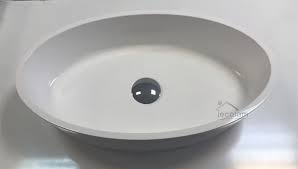 Aufsatzbecken verona waschbecken eckig breite 60cm tiefe 42cm online kaufen otto. Aufsatzwaschbecken Oval 50 X 30 Cm Waschschale Weiss Mineralguss Siena Ecolam