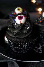 Black Chocolate Cupcakes With Slime Filling The Baking Fairy Recipe Halloween Food Desserts Halloween Appetizers Easy Halloween Food For Party