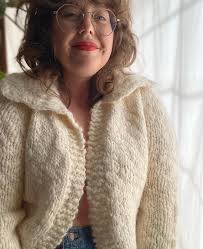 Handknit, Homemade Soft Chunky Knit Cardigan