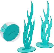 2pcs Mermaid Party Decoration Diy Felt Table Centerpiece Under The Sea Baby Shower Little Mermaid Girl Birthday Party Supplies Teal Sea Grass Walmart Com