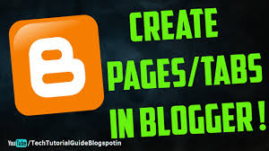 How To Create A Pages In Blogger - YouTube