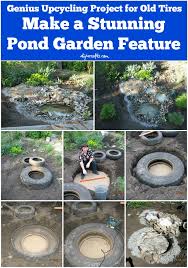 Such a set up would be a great way to keep kids active and encourage them to spend more time outdoors. Genius Upcycling Project For Old Tires Make A Stunning Pond Garden Feature Diy Crafts