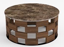A coffee table with storage can help reduce clutter by adding extra space for remotes, throw pillows, magazines, and toys. Casa Padrino Luxury Coffee Table Brown Black Brown O 92 X H 40 Cm Round Living Room Table With Marble Top Living Room Furniture Luxury Quality