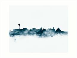 Las Vegas Skyline Art Print By Monnprint Vegas Skyline Skyline Art Art Prints