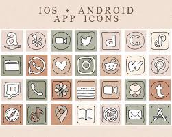 Green Beige Doodle Ios 14 App Icons Ios14 Widget Photos Etsy App Icon Android App Icon App Covers
