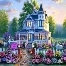 Nouvelle Arrivee Grosses Soldes Photo De Chalet 5d Kit Broderie Diam Ibroderiediamant Fr En 2020 Peinture De Jardin Croix Peintes Painting