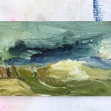 This Teeny Tiny Little Painting Windy Harbour Is A Finalist In The Waverley Woollahra Art School 9x5 Landscape Prize Pret Painting Seascape Paintings Art