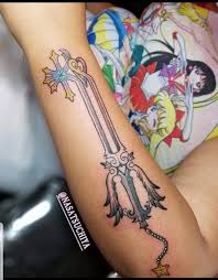 Kingdom Hearts Themed Tattoo By Nasa Kingdomhearts Kingdomheartstattoo Videogametattoo Tattoo Tattoos Unique Kingdom Hearts Tattoo Tattoos Gaming Tattoo
