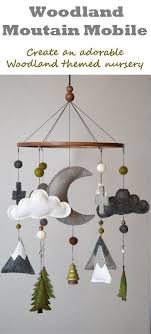 Woodland Mountain Nursery Woodland Nursery Idea Boy Nursery Theme Felt Mobi Bebek Odasi Kiz Bebek Odalari Bebek Odasi Erkek