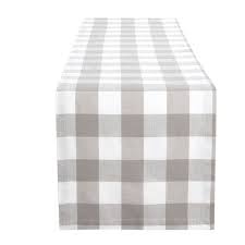 It is also great for entryway tables, low bookshelves, dining tables, or other surfaces of your home to add a rustic look. Farmhouse Living Buffalo Check Table Runner 13 X 70 Gray White Elrene Home Fashions Target