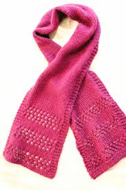 A bonus is the fact that the hourglass eyelet pattern has a very attractive wrong side (second photo), and the diagonal rib is of course reversible. Beginner Eyelet Scarf A Free Scarf Knitting Pattern For Beginners