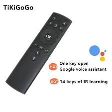 Tikigogo T1m Gyroscope Air Mouse 14 Ir Learning One Key To Google Assistant Voice Search For Android Smart Tv Box X96 H9 Google Voice Voice Assistant The Voice