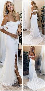 Romantic White Lace Mermaid Wedding Dresses Vintage Long Wedding Dress For Bride Open Back Spr White Lace Wedding Dress Wedding Dresses Wedding Event Dresses