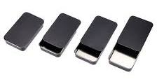 Mini Skater 4Pcs 3.15"x1.97"x0.59"Mini Metal Slide Top Tin Containers,  Sliding Cover Push-Pull Tin Box,Portable Slide Cover Storage Box for  Wedding ...