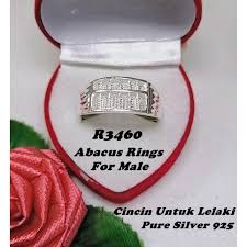 Cincin nikah merupakan perlambang dan tanda bahwa seseorang yang mengenakan cincin tersebut adalah orang yang sudah terikat dengan tali pernikahan. Buy Genuine Silver 925 Abacus Rings Cincin Untuk Lelaki Seetracker Malaysia