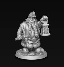 Dwarf Miner With Lantern 3d Print Model Print Models 3d Printable Models Print