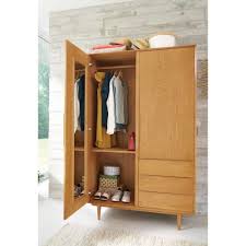 Küche organisieren und ordnung in küchenschränken schaffen. Vintage Kleiderschrank Mit 2 Turen Und 3 Schubladen Portobello Maisons Du Monde