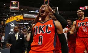Russell westbrook may not play for the oklahoma city thunder anymore, but he will always be remembered as the player who stayed. Russell Westbrook Named Nba S Mvp After Record Setting Season Oklahoma City Thunder The Guardian