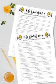 Read full profile how do you get to know your daughter's heart? 40 Questions To Ask Your Parents Right Now Modern Mom Life
