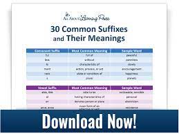 How To Teach Suffixes Mini Teaching Guide 5 Free Downloads