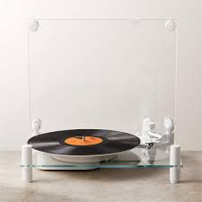 Transparent Sound White Turntable | CB2