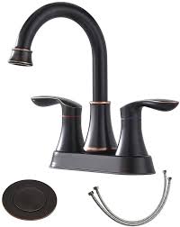 A wide variety of cheap bathroom faucets options are available to you, such as style, valve core material, and number of handles. Friho Lead Free Modern Commercial Two Handle Oil Rubbed Bronze Bathroom Faucet Bathroom Vanity Sink Faucets With Drain Stopper And Water Hoses Amazon Com