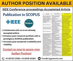 🚀 Get Published in SCOPUS Indexed Journals via IEEE Conferences! 📄 Become  a co-author in cutting-edge research articles! 🔍 Ensure your work is  recognized globally through SCOPUS indexing. 🎓 Ideal for academics,