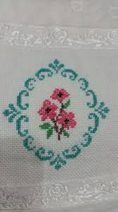 Crossstitch Kanavice Etamin Havlu Towel Carpiisi Cicek Gul Kanavice Kanaviceler Kanavice Tasarimlari