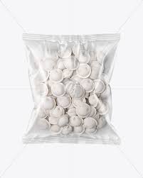 Plastic Bag With Dumplings Mockup In Bag Sack Mockups On Yellow Images Object Mockups