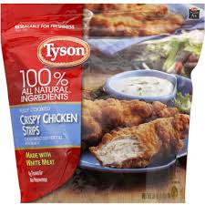 How much fat is in chicken fingers? Calories In Crispy Chicken Strips From Tyson