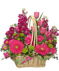 With hanging baskets and flower pouches you can brighten up a sunny wall, or with the right choice of plants, even add color to those tricky shady areas. Missing You Bunches Flower Basket In Dillsboro In Flowers And Gifts Of Love