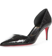 Christian Louboutin Iriza Croc Embossed Half D Orsay Pump Nordstrom