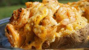 Look how lovely those potatoes with white tuna look! Best Loaded Shrimp Baked Potato How To Make Loaded Shrimp Bake Potato Must Try Youtube