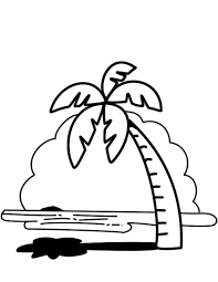 Desenho De Coqueiro Na Beira Mar Para Colorir Tudodesenhos