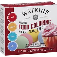 The colors on our vegan cupcakes come we couldn't make natural vegan food coloring without including green in our palate. Watkins Food Coloring Assorted Buehler S
