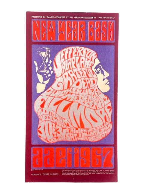 1966 Grateful Dead New Years Eve Bill Graham Fillmore Handbill BG 37 Wes  Wilson | eBay