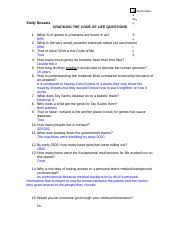 Feel free to share your thought with us and our followers at comment box at the bottom, finally don't forget to. Cracking Your Genetic Code Worksheet Docx Brittany Woelber Cracking Your Genetic Code Worksheet Hertlein 1 Genomics Is An Type Of Genetic Study That Course Hero