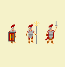 Roman Soldier Pixelart Rome Pixel Graphicdesign Pixel Art Roman Soldiers Pixel