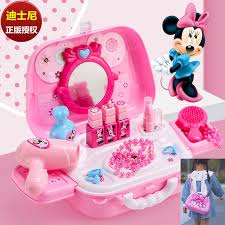 Disney Backpack Toy Genuine Cartoon Minnie Mouse Makeup Dressing Table Makeup Box Girls Makeup Toy Christmas Presen Juguetes Para Ninas Disfraz De Pez Juguetes
