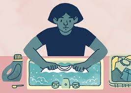 Add clothes to the detergent solution and submerge them fully. How To Handwash Your Clothes The New York Times